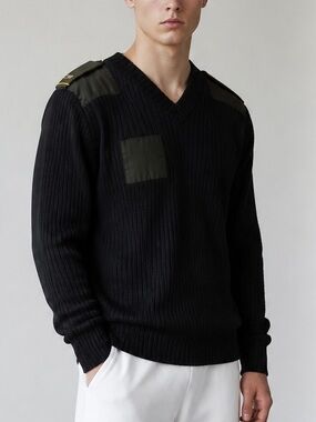 Classic Black V-Neck Sweater for Men